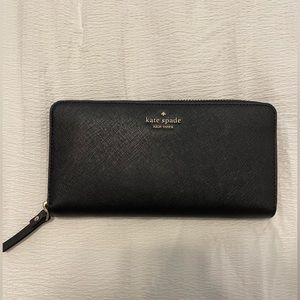 Kate Spade Laurel Way Neda Large Wallet in Black Leather